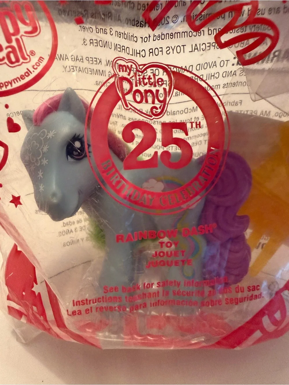 Set of 2 Sealed My Little Pony Happy Meal Toys -Rainbow Dash & Pinkie Pie